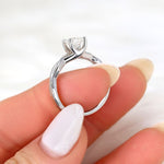 Stunning 1 CT Cushion Moissanite Engagement Ring With Solitaire Design 4