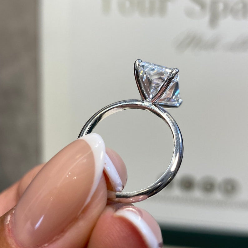 Classic 4.0 CT Radiant Moissanite Engagement Ring with Solitaire Design 2