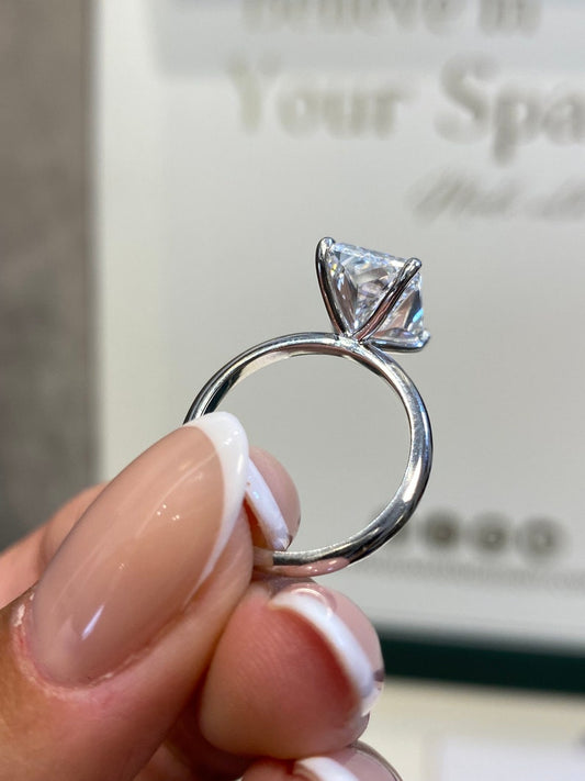 Classic 4.0 CT Radiant Moissanite Engagement Ring with Solitaire Design 2
