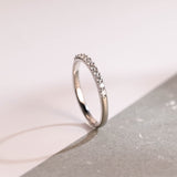 Stunning 0.2 TCW Round Moissanite Stones Half Eternity Wedding Bands 5