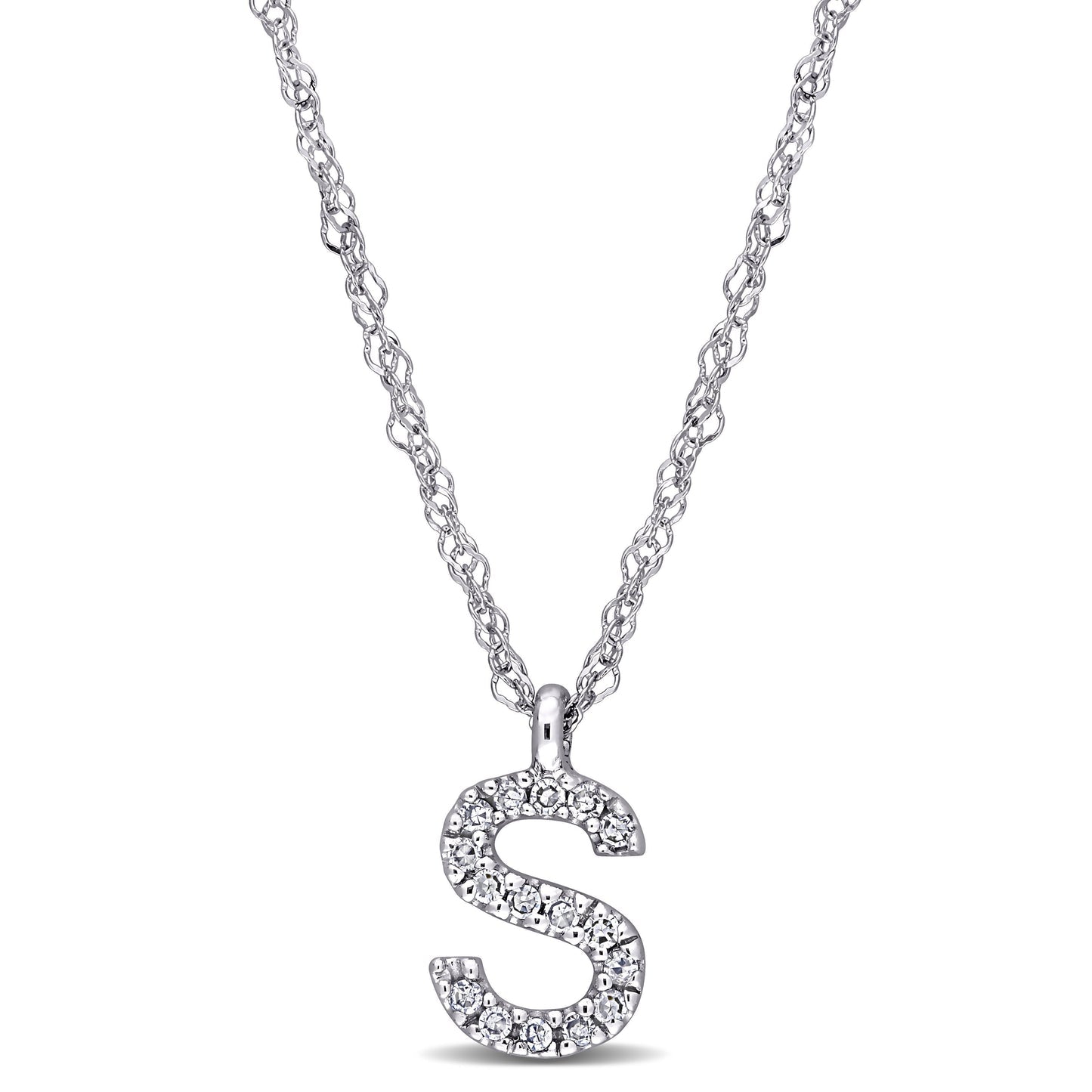 Round Cut Cubic Zirconia in 925 Sterling Silver Necklace 15