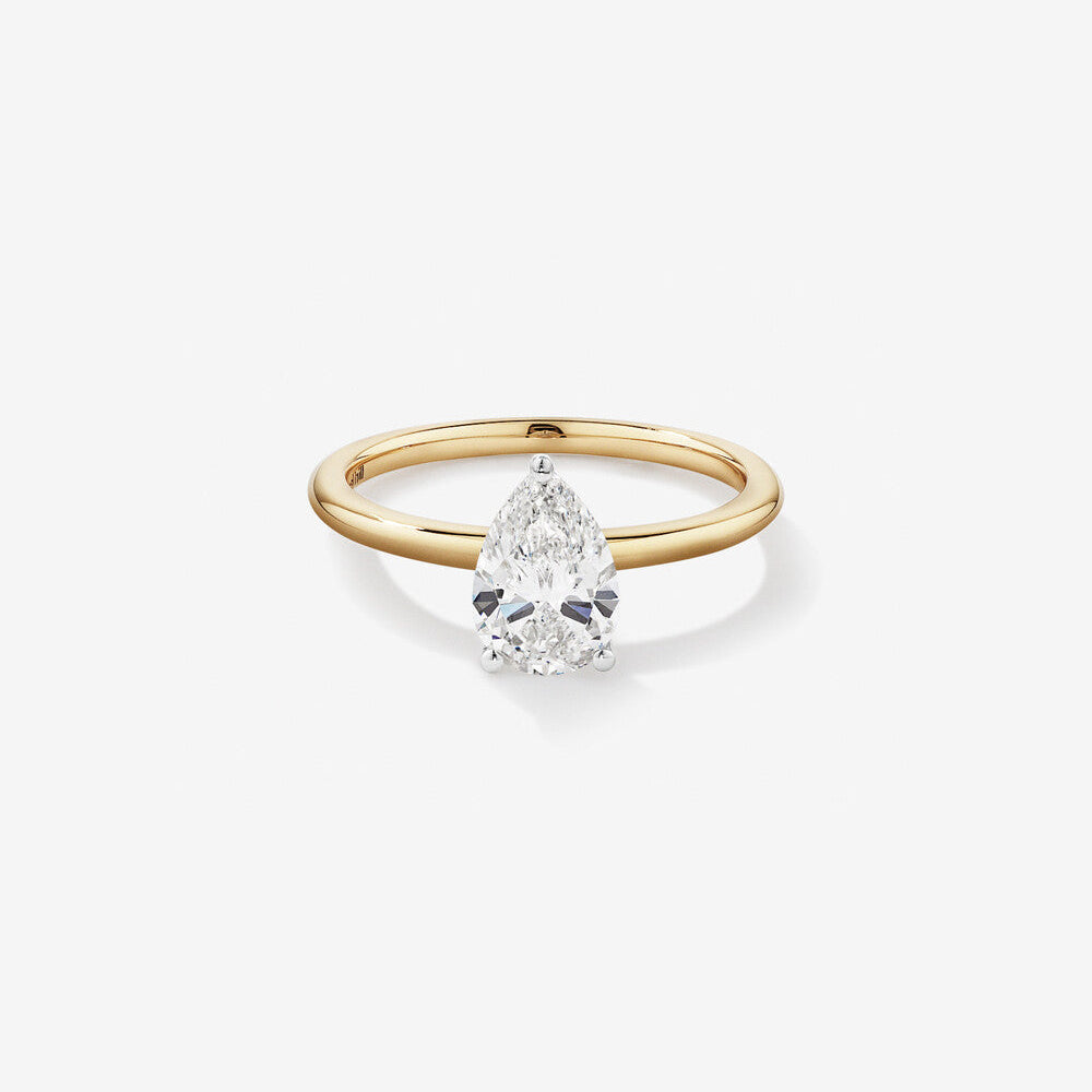Stunning 1.25 CT Pear Moissanite Engagement Ring in Solitaire Design 1