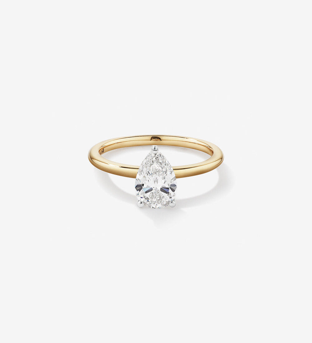 Stunning 1.25 CT Pear Moissanite Engagement Ring in Solitaire Design 1
