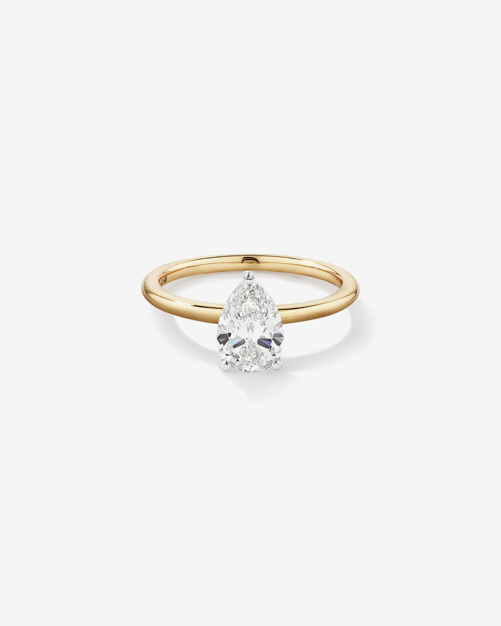 Stunning 1.25 CT Pear Moissanite Engagement Ring in Solitaire Design 1