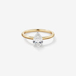 Stunning 1.25 CT Pear Moissanite Engagement Ring in Solitaire Design 1