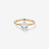 Stunning 1.25 CT Pear Moissanite Engagement Ring in Solitaire Design 1