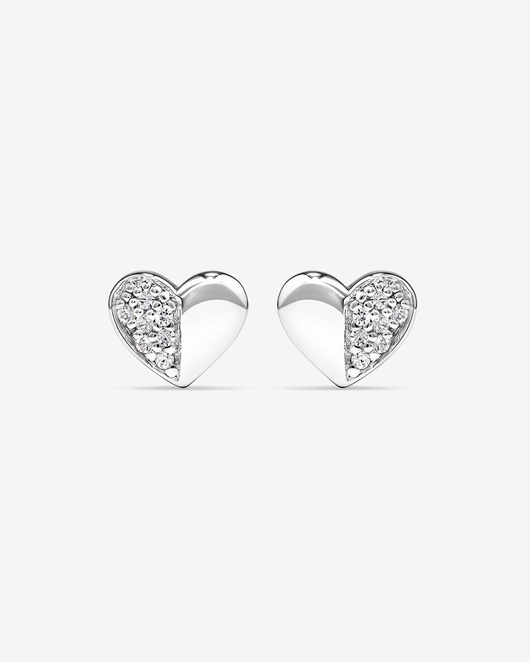 Round Cut Cubic Zirconia in 925 Sterling Silver Earrings 2