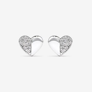 Round Cut Cubic Zirconia in 925 Sterling Silver Earrings