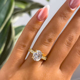 Stunning 3.0 CT Oval Moissanite Engagement Ring with  Pave Design 10