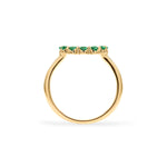 0.36 TCW Round Emerald Lab Made Diamond-May Birthstone Engagement Ring 4