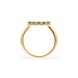 0.36 TCW Round Emerald Lab Made Diamond-May Birthstone Engagement Ring 4