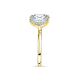 Stunning 3.0 CT Oval Moissanite Engagement Ring Hidden Halo Design 3