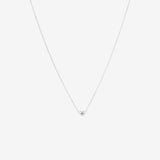 Round Cut Cubic Zirconia in 925 Sterling Silver Necklace 1