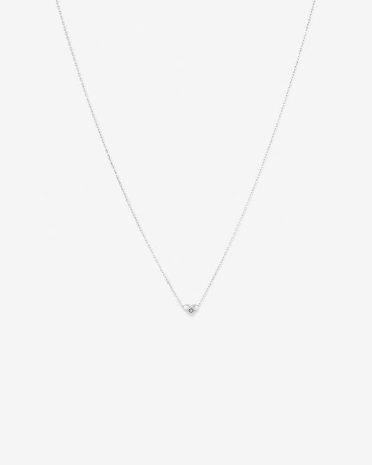 Round Cut Cubic Zirconia in 925 Sterling Silver Necklace 1