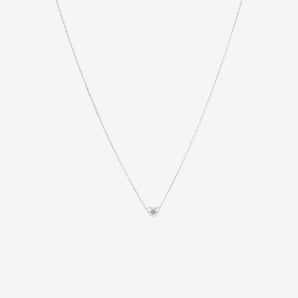 Round Cut Cubic Zirconia in 925 Sterling Silver Necklace