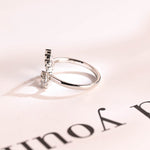 Stunning 0.2 TCW Round Moissanite Stones Heart Shaped Wedding Bands 7