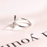 Stunning 0.2 TCW Round Moissanite Stones Heart Shaped Wedding Bands 7