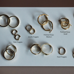 Classic Polished Hoop Earrings in Gold 5