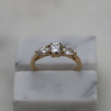 0.50 CT Round 3 Stones CVD E/VS1 Diamond Engagement Ring 5