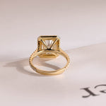 Stunning 1.5 - 2.5 CT Radiant Moissanite Engagement Ring with Pave & Halo Design 10