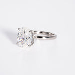 Stunning 5.0 CT Oval Shape Moissanite Engagement Ring with Solitaire Design 2