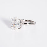 Stunning 5.0 CT Oval Shape Moissanite Engagement Ring with Solitaire Design 2