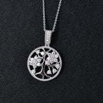 Round Cut Cubic Zirconia in 925 Sterling Silver Necklace 3