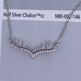 Round Cut Cubic Zirconia in 925 Sterling Silver Necklace 4
