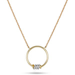 0.20 CT Round Moissanite Diamond Twinkling Twine Pendant Necklace in Solid Gold 2