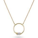 0.20 CT Round Moissanite Diamond Twinkling Twine Pendant Necklace in Solid Gold 2