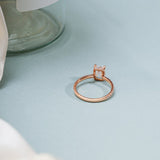 Stunning 1.0 - 2.0 CT Emerald Moissanite Engagement Ring With Hidden Halo Design 7