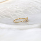 Stunning 0.75 CT Round Moissanite Engagement Ring With Cluster Design 4