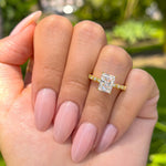 Stunning 1.5 CT Radiant Moissanite Engagement Ring in Pave Design 6