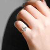 Stunning 1.0 - 2.0 CT Oval Moissanite Engagement Ring with Cluster Design 6