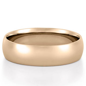 Classic Comfort Fit Wedding Band for Men's in Solid Gold