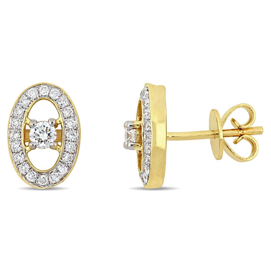 Round Cut Cubic Zirconia in 925 Sterling Silver Earrings 1
