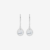 Round Cut Cubic Zirconia in 925 Sterling Silver Earrings 2