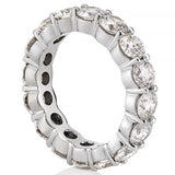 Stunning 3.75 CT Round Moissanite Stones Share Prongs Wedding Bands 4