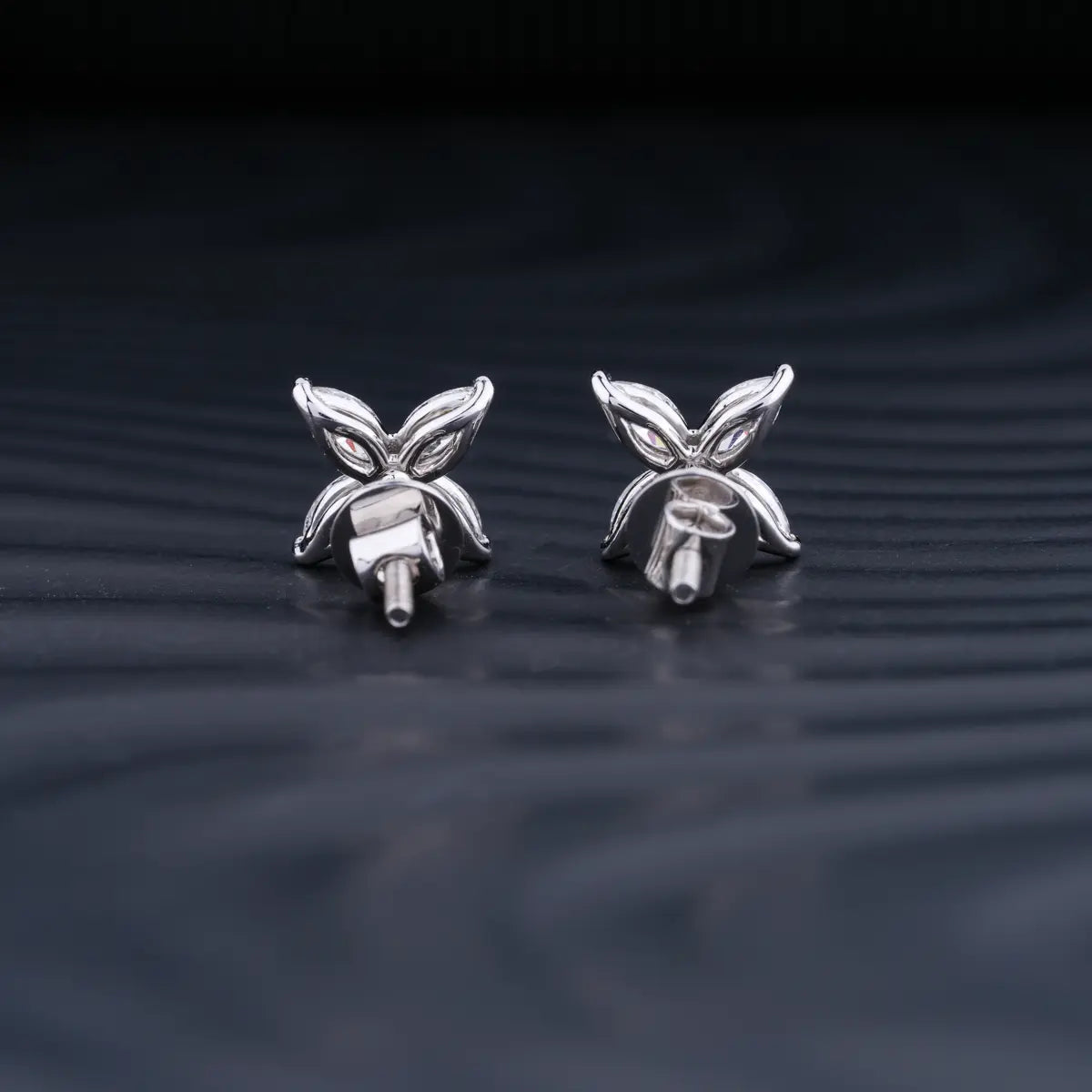 0.30 TCW Marquise Cut Moissanite Stud Earrings in Gold 4