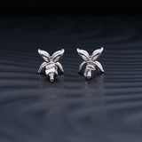0.30 TCW Marquise Cut Moissanite Stud Earrings in Gold 4