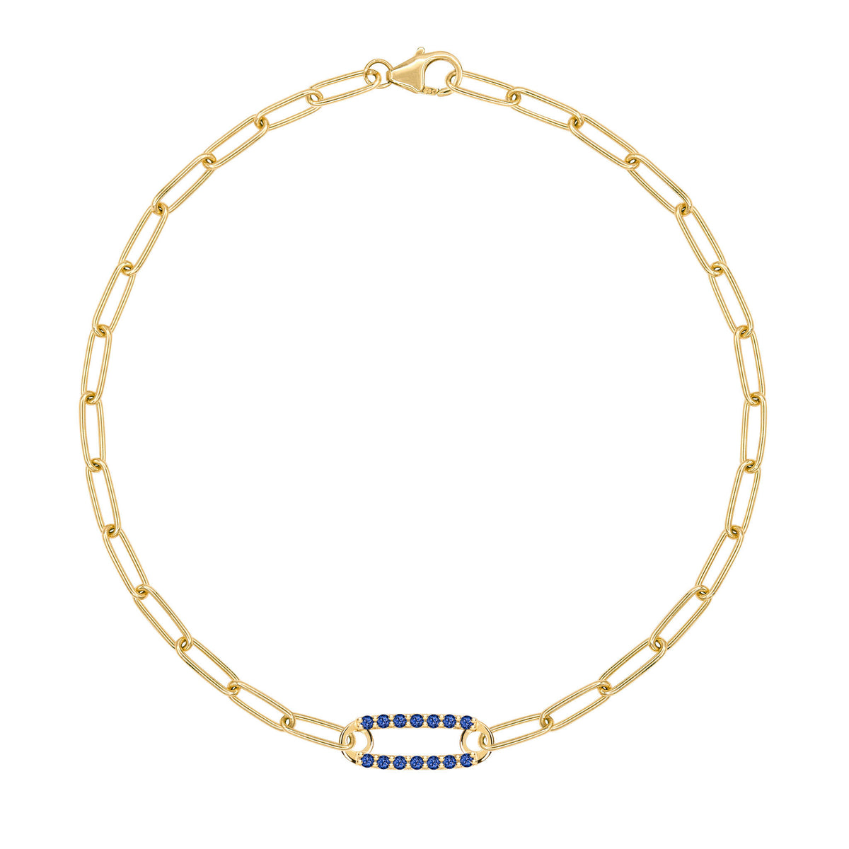 2.52 TCW Round Sapphire Lab Made Diamond- September Birthstone Bracelets 1