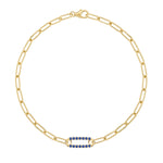 2.52 TCW Round Sapphire Lab Made Diamond- September Birthstone Bracelets 1