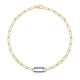 2.52 TCW Round Sapphire Lab Made Diamond- September Birthstone Bracelets 1