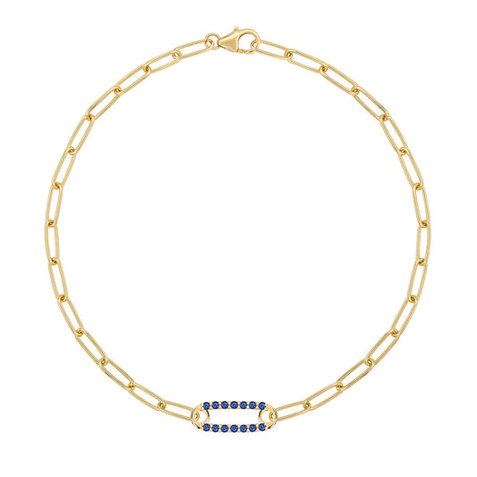 2.52 TCW Round Sapphire Lab Made Diamond- September Birthstone Bracelets 1