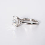 Stunning 3.50 CT Round Cut Moissanite Engagement Ring with Hidden Halo Design 3