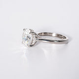 Stunning 3.50 CT Round Cut Moissanite Engagement Ring with Hidden Halo Design 3