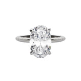 Round Cut Solitaire Style Cubic Zirconia in 925 Sterling Silver Ring 2