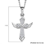 Round Cut Cubic Zirconia in 925 Sterling Silver Necklace 6