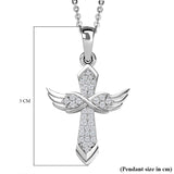 Round Cut Cubic Zirconia in 925 Sterling Silver Necklace 6