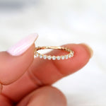 Stunning 0.55 TCW Round Moissanite Stones Half Eternity Wedding Band 3
